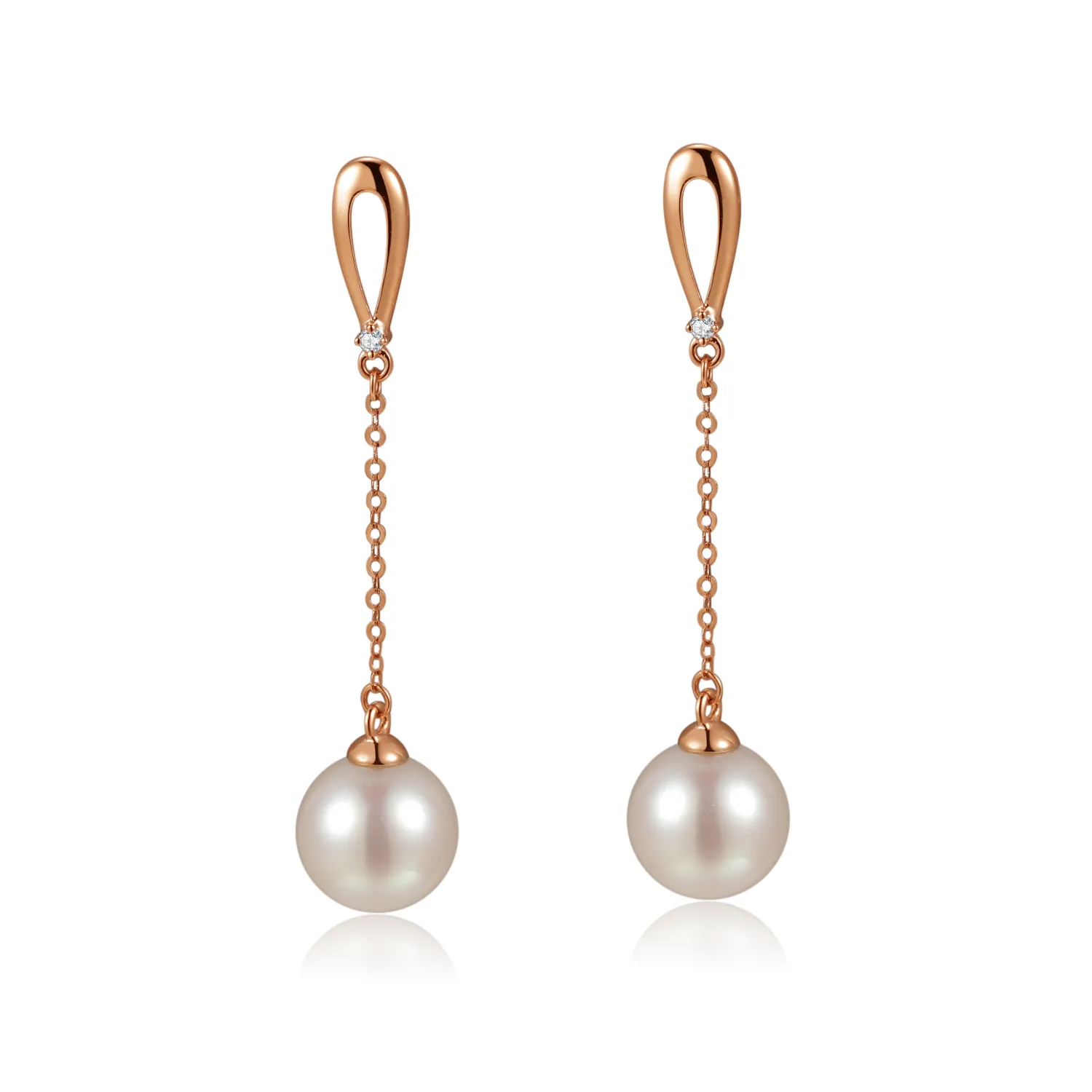 Water drop long Diamond earrings