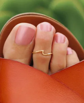 Wave Toe Ring