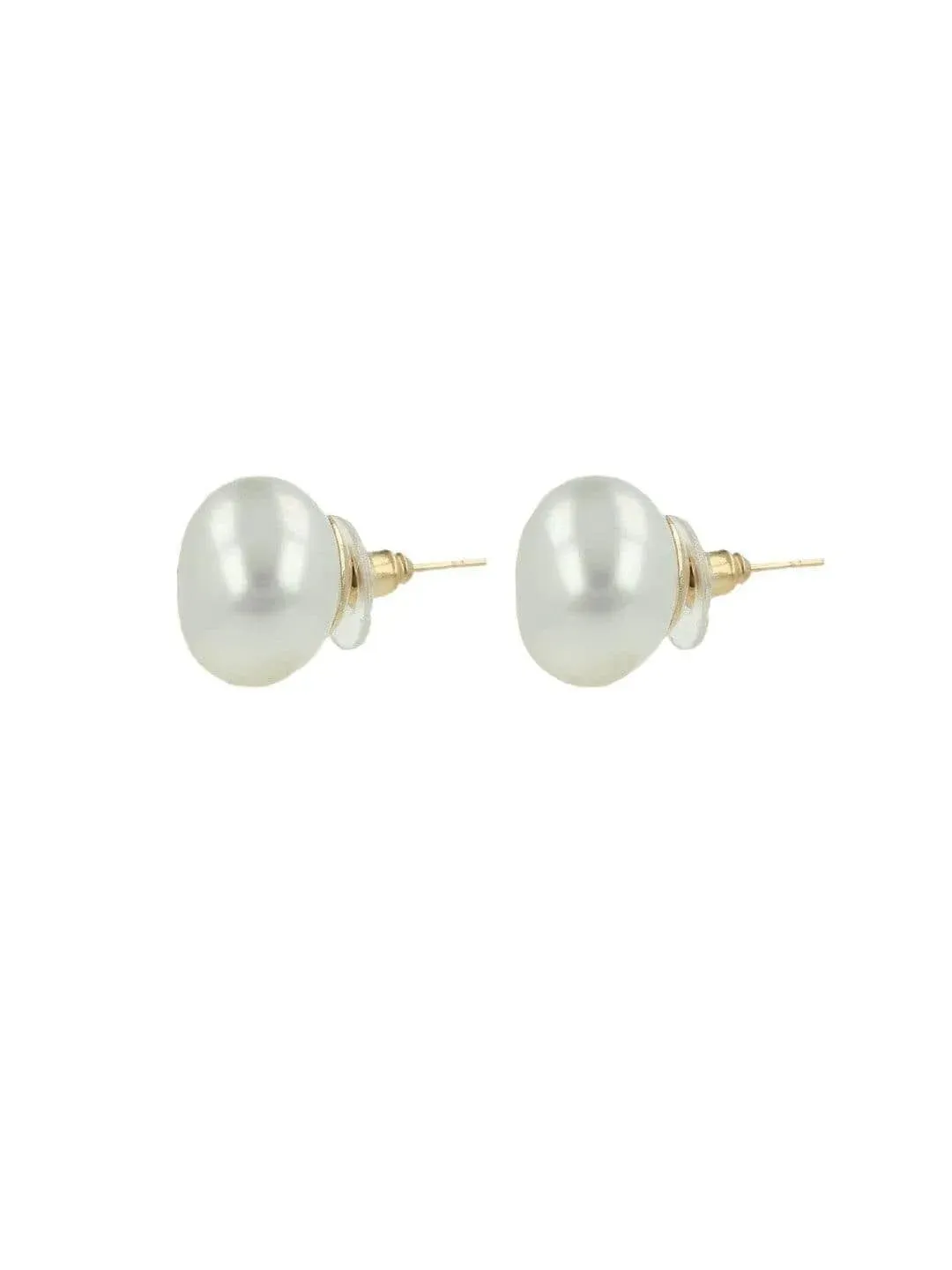 White Pearl Statement Studs