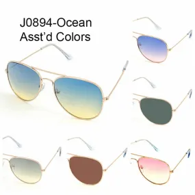 Wholesale Sunglasses Metal Frame J 0894-Ocean