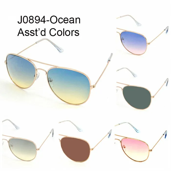 Wholesale Sunglasses Metal Frame J 0894-Ocean