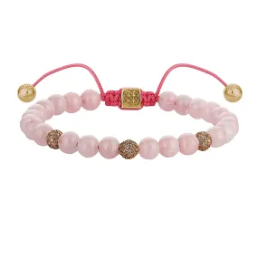 Women’s Morganite Macrame Beaded Bracelet